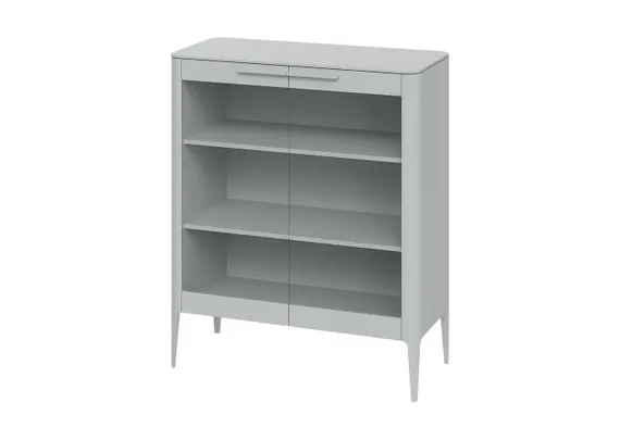 Витрина Type стеклянная высота 120 см (светло-серый)