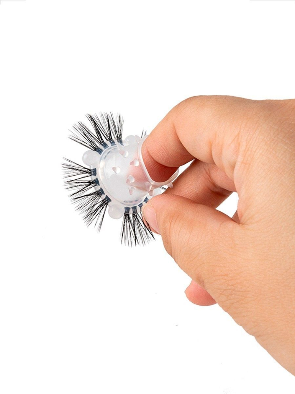 Эластичное эрекционное кольцо с черными «ресничками»