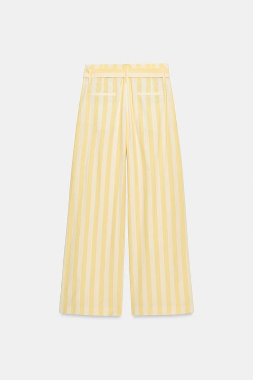 ZARA БРЮКИ В ПИЖАМНОМ СТИЛЕ В ПОЛОСКУ — ZW COLLECTION, ЖЕЛТЫЙ
