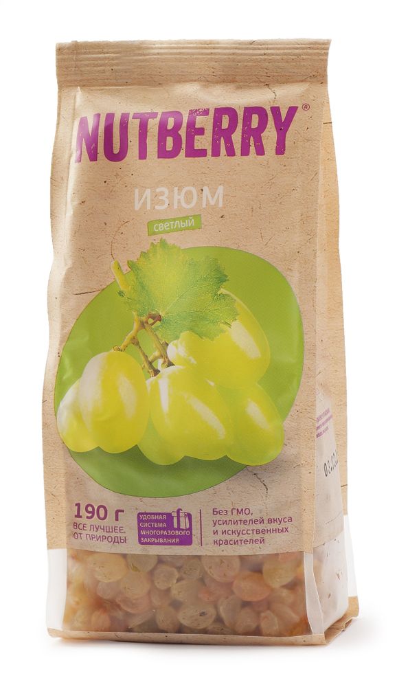 NUTBERRY Изюм светлый 190 г