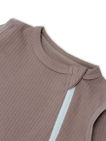 Комбинезон швы наружу на молнии Рубчик Тауп Грей RinaAmari