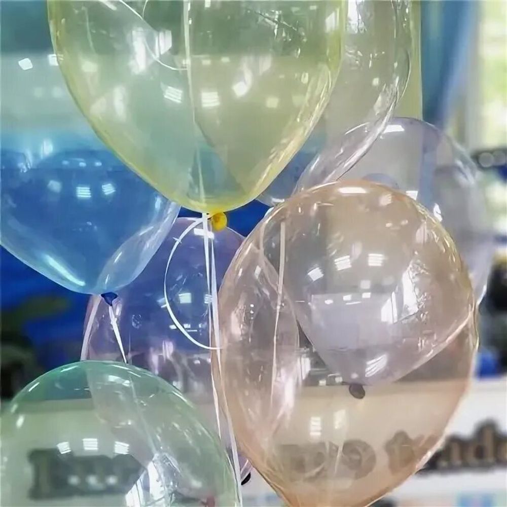 Латексный воздушный шар кристалл 30 см в ассортименте (1 шт)