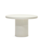 Aiguablava Круглый стол из белого цемента Ø 120 см