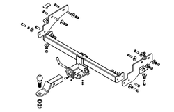 Фаркоп под квадрат для SWM G05 Pro, 2021-, Бизон.FA 0105-E