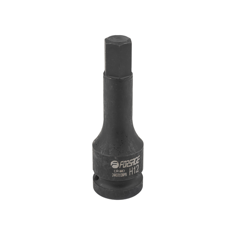 Головка-бита 6-гранная ударная 12мм,1/2'' Forsage F-24407812MPB