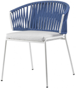 Кресло плетеное Scab Design Lisa Filo Nest, лен, полуночный, лед