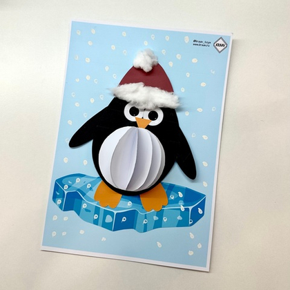 Идея зимней поделки «Пингвин на льдине»