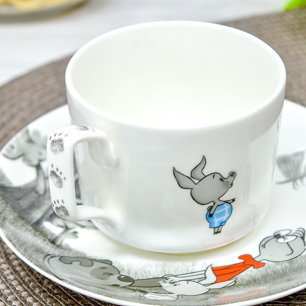 Кофейная пара 220мл "Винни Пух", форма круглая