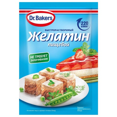 Желатин пищевой быстрорастворимый «Dr.Bakers» 30 гр