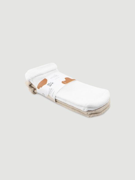Носки детские махровые Mjolk White/Beige, сет из 2х