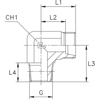 Штуцер FC90 DL15 BSPT 3/8 (корпус)