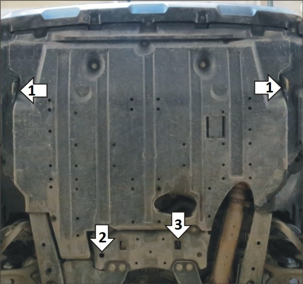 Защита картера двигателя (2 мм, сталь оцинкованная) для Subaru Outback 2021- Motodor.72203