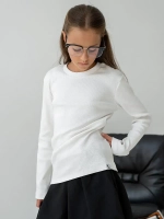 Белый лонгслив детский в школу