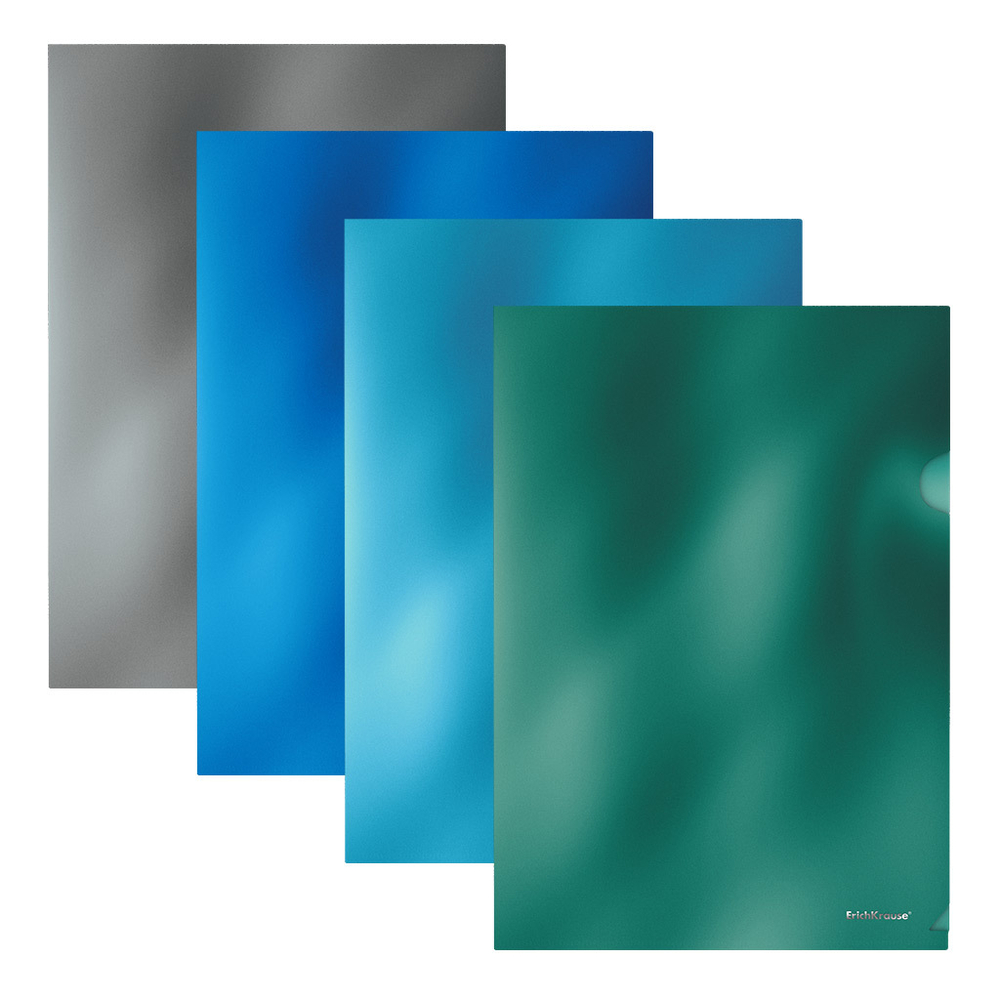 Папка-уголок пластиковая ErichKrause Glossy Ice Metallic А4 50169