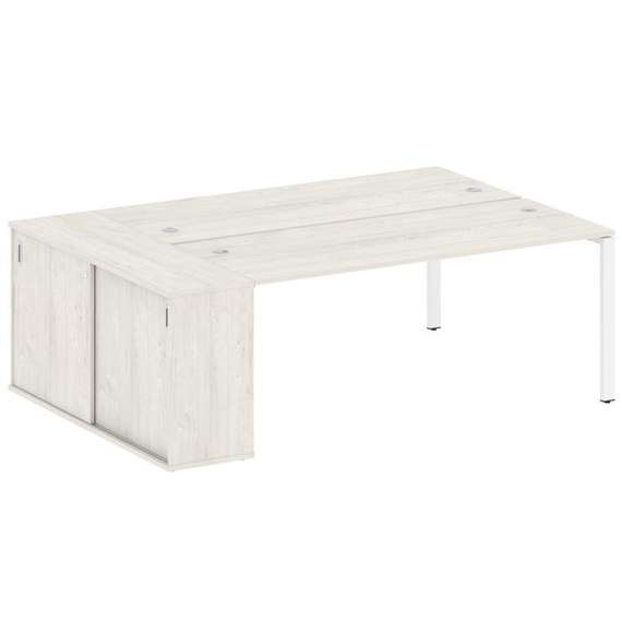 Метал Систем Рабочая станция с шкафом-купе на П-образном м/к БП.РС-СШК-1.5 Т