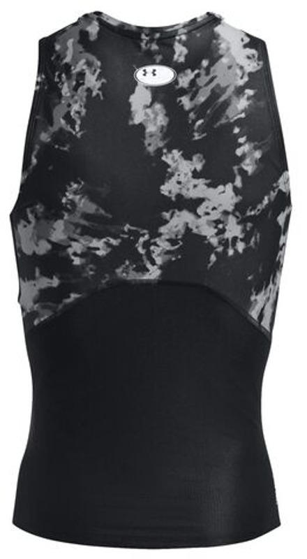 Теннисная футболка Under Armour HeatGear IsoChill Printed Tank - black/white
