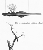 Pendant design lamp UFO  L80 (lightе Wood)