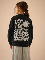 Толстовка и брюки широкие в комплекте для девочки Next E61-407, Черный, Молочный