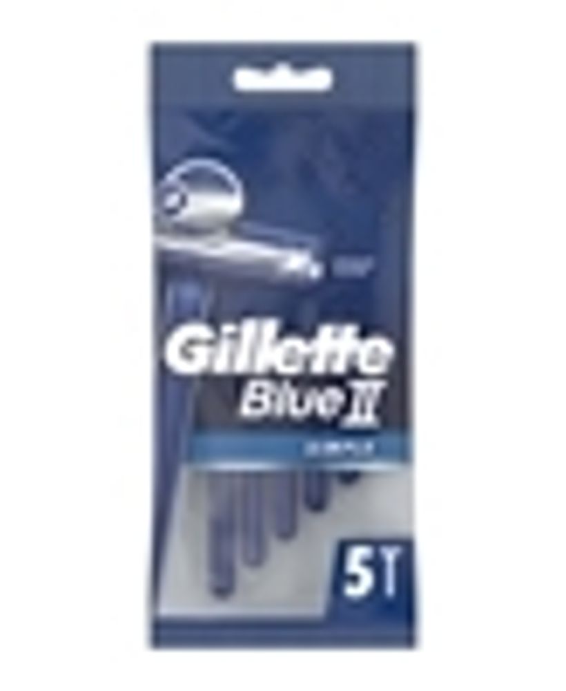 Gillette Станок бритвенный Blue II Simple, одноразовый, 5 шт