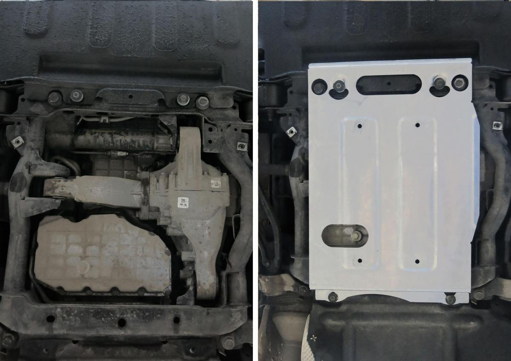 Защита картера Rival для Jeep Grand Cherokee WK2 (V - 3.0D; 3.6; 5.7) 2010-2013/Jeep Grand Cherokee WK2 рестайлинг (V - 3.0; 3.0D; 3.6; 5.7) 2013-2018/Jeep Grand Cherokee WK2 рестайлинг (V - 3.0; 3.6) 2018-н.в., штампованная, алюминий 4 мм, с крепежом, 333.2734.1