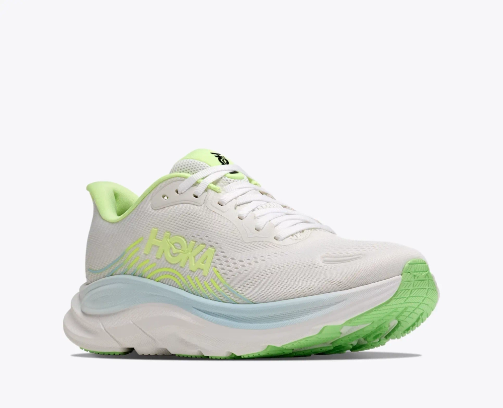 Женские кроссовки Hoka Clifton 11 - Frost / Neon Yuzu