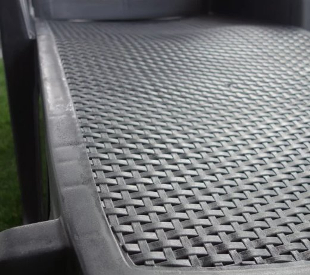 Шезлонг пластиковый, GARDEN RATTAN Pool, антрацит