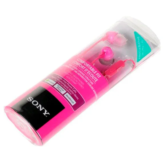 Наушники с Гарнитурой Sony MDR-EX15AP, розовый, вкладыши, кабель 1,2 м.
