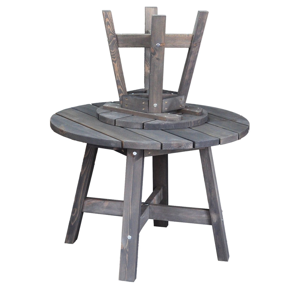 Журнальный столик, 60х60х56, Осло, деревянный, прикроватный, для дома и сада, графит, Dipriz