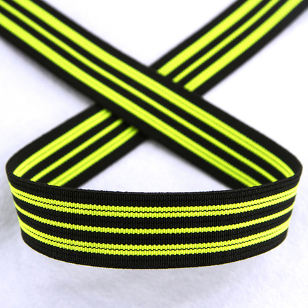 Резинка неоновая, 21 мм, цвет зеленый с черным