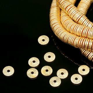 Бусина Диск, позолота, диаметр 6 мм, толщина 0,5-0,7 мм, цена за 10 шт