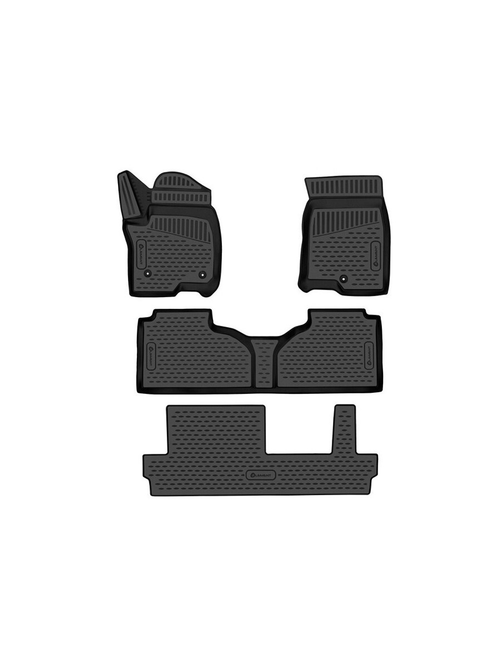 Коврики в салон для CHEVROLET Tahoe (V), 2020-, внедорожник , цельное сид. 2 ряда, 4 шт ELEMENT3DAN0025210K
