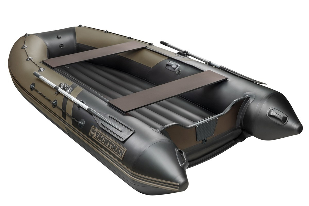 YACHTMAN-340 НДНД (Яхтман) хаки-черный (лодка ПВХ нднд под мотор с усилением)