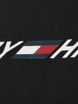 Теннисный бюстгальтер Tommy Hilfiger Mid Intensity Graphic Racer Bra - Black