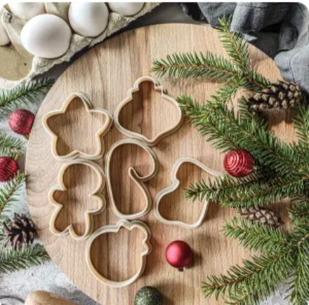 Формы новогодние вырубки для пряников набор 6 шт
