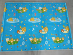 Двухсторонний портативный складной игровой коврик Котята с цифрами + Английский алфавит 140x200x1 см
