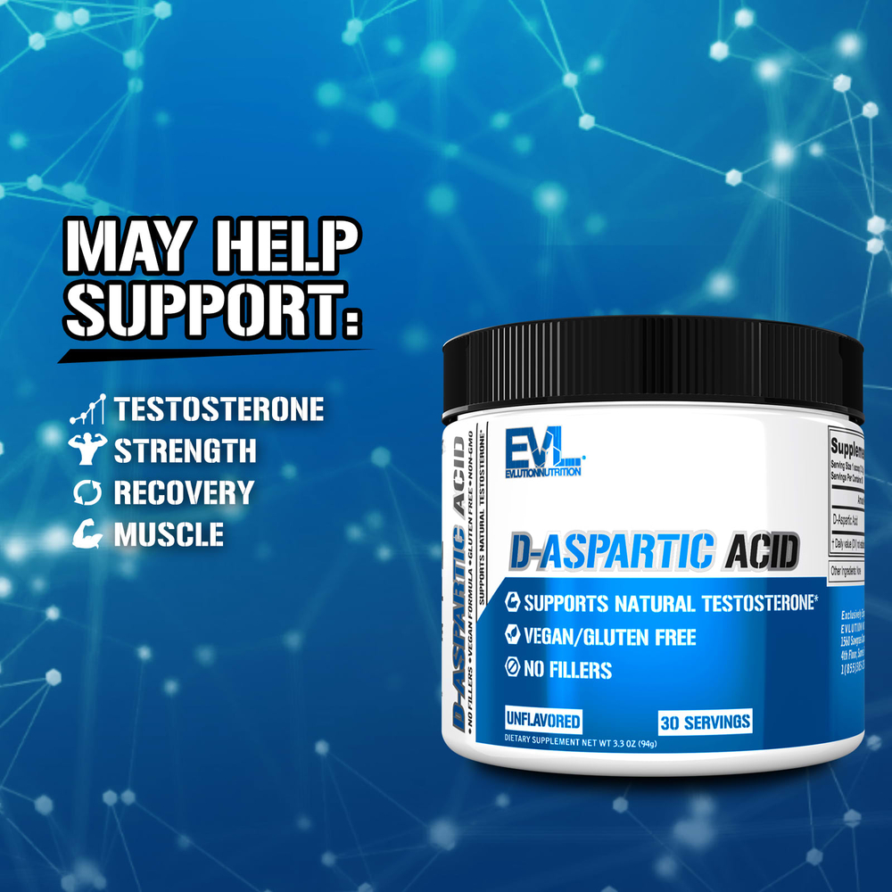 EVLution Nutrition, D-Aspartic Acid, Unflavored, 3.3 oz (94 g)