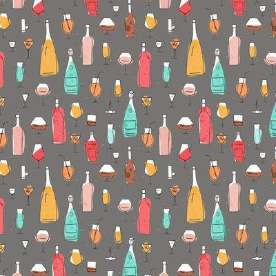 бутылки и стаканы