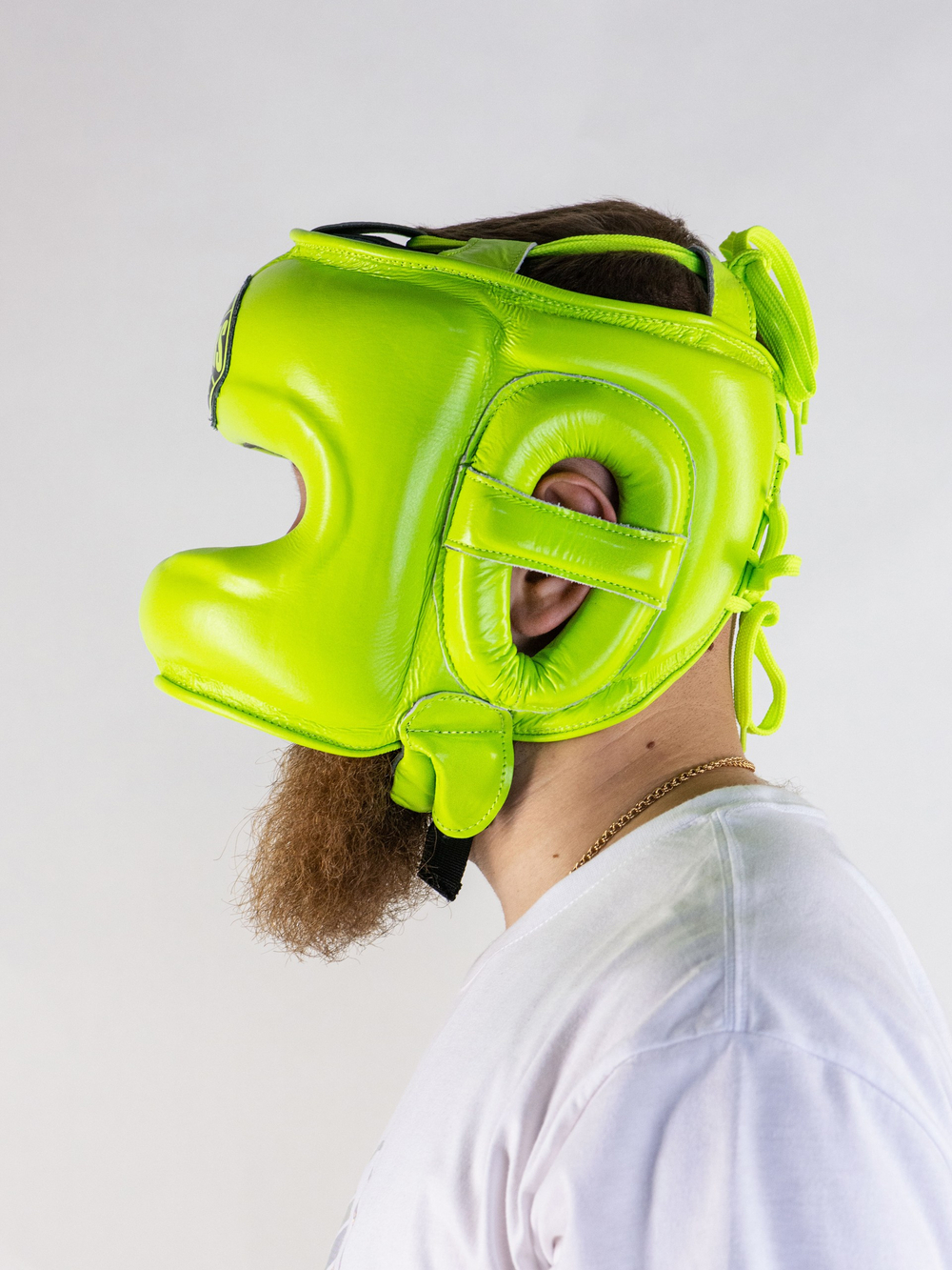 Шлем боксерский LEADERS с бамперной защитой GN (салатовый)