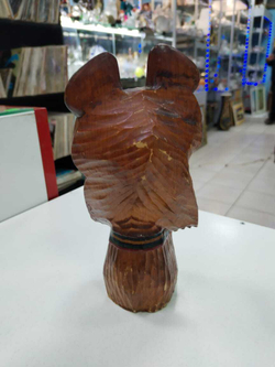 Деревянная статуэтка СССР. Олимпийский мишка.