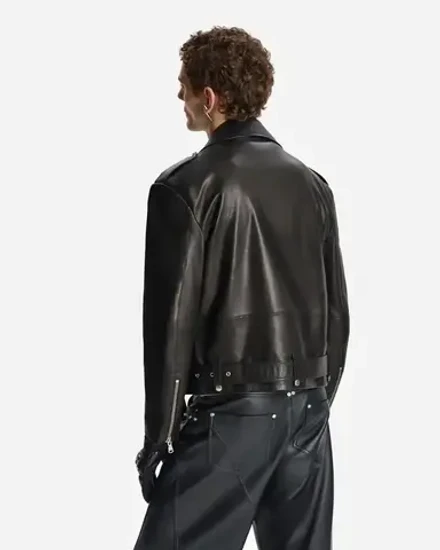 Куртка Biker из кожи наппа