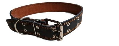 Ошейник SoGood  для крупных и средних собак двухсторонний  кожаный с декоративными шипами 72х4.5см