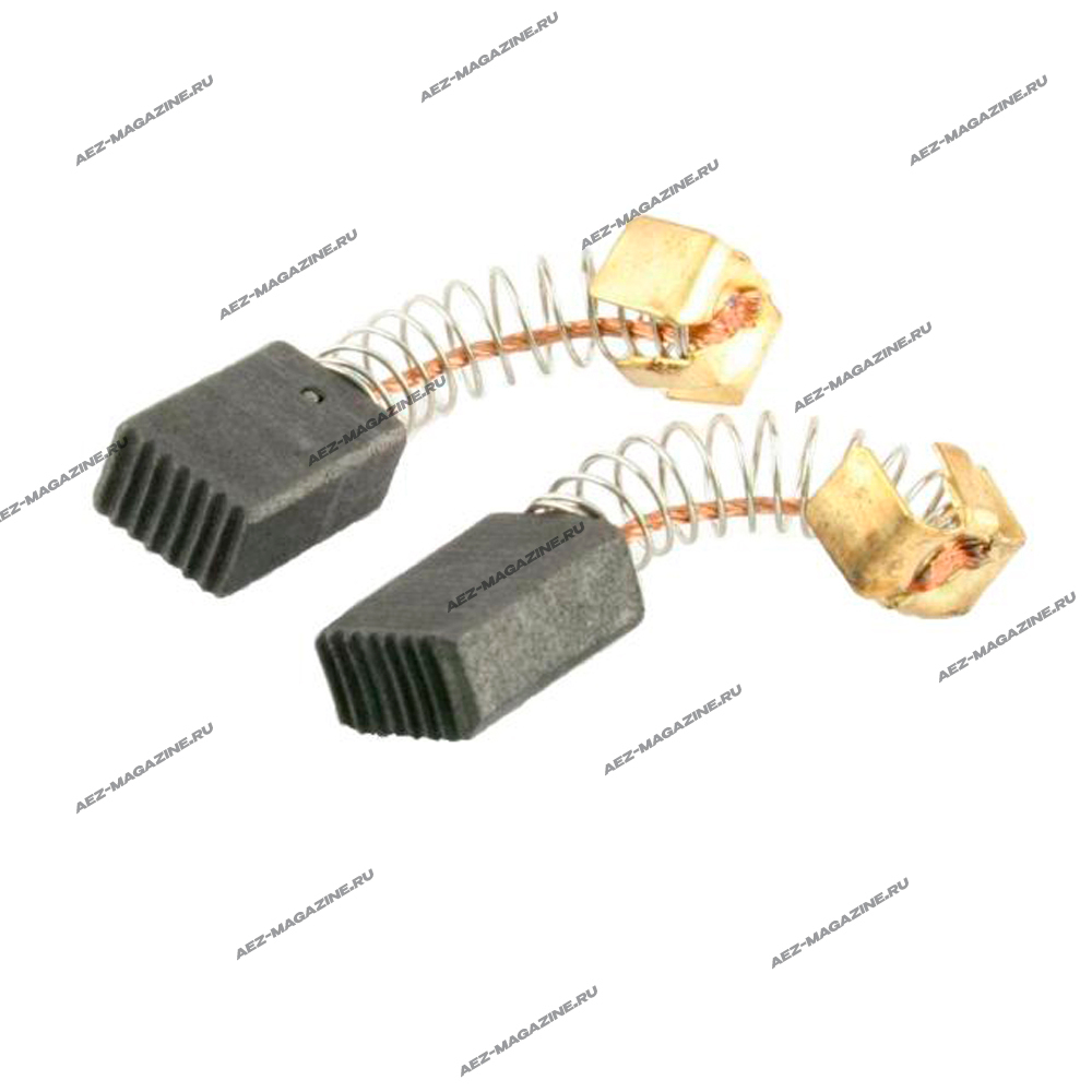 Электроугольная щетка 5х8х12 Пружина, пятак-уши с 4-х сторон (для МАКИТА А-64) в коробочке