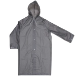 Дождевик-плащ 140 Мкрн 115*65см «Уральский» с капюшоном и завязками, на кнопках, серый ДоброСад
