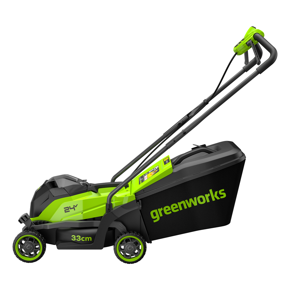 Газонокосилка аккумуляторная Greenworks GD24LM331, 24V, 33 см, бесщеточная, без АКБ и ЗУ (2520607).