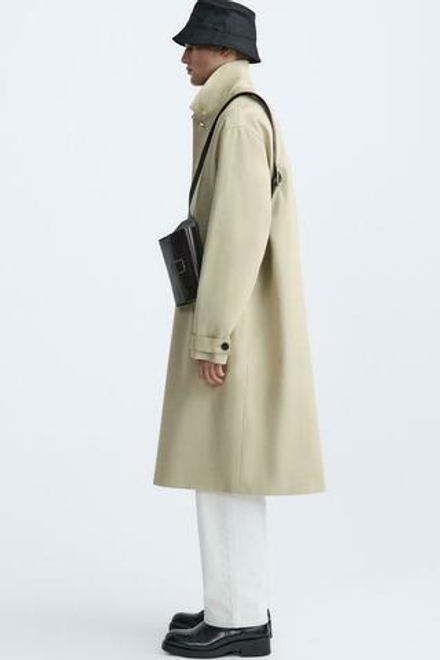 ZARA ОДНОТОННАЯ КОЖАНАЯ СУМКА, БОРДОВО-КРАСНЫЙ