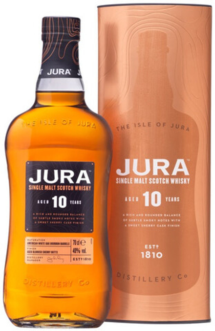 Виски Jura Aged 10 Years n gift box, 0.7л