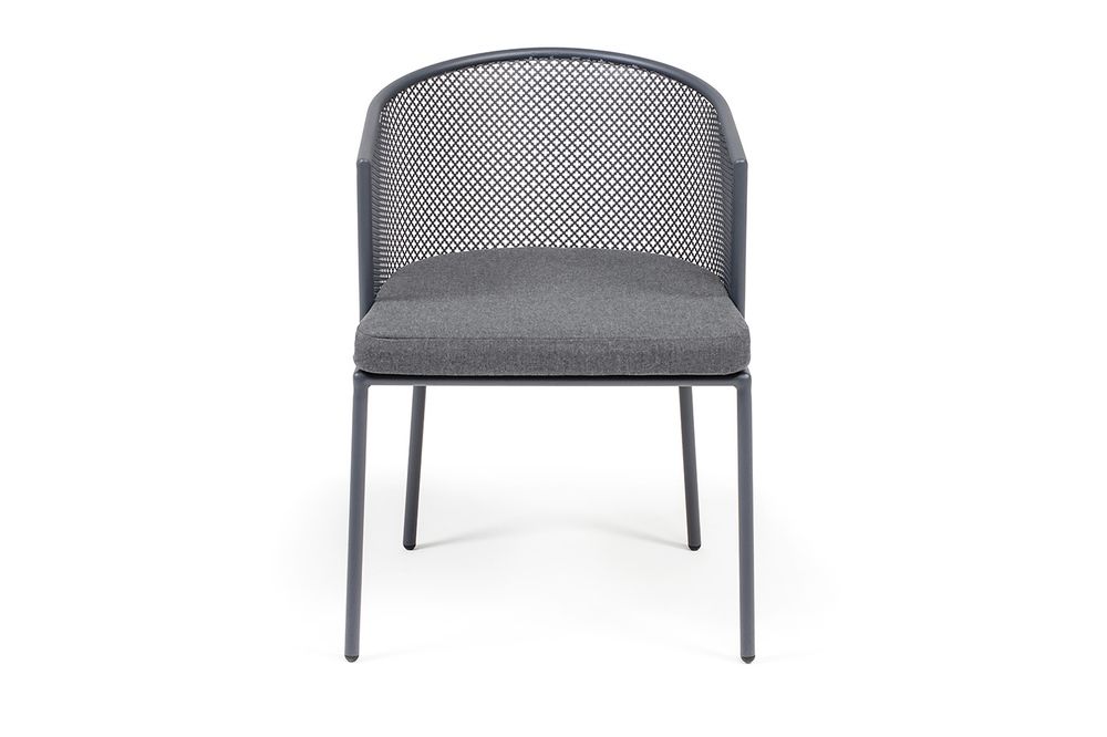 "Прометей" стул, каркас из стали темно-серый (RAL7024) муар, ткань темно-серая 027