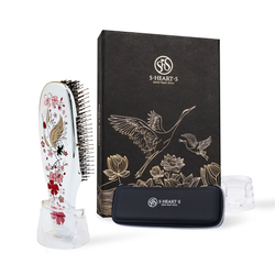 S-HEART-S Подарочный набор с расческой Scalp Brush «CRANE OF BEAUTY» и чехлом