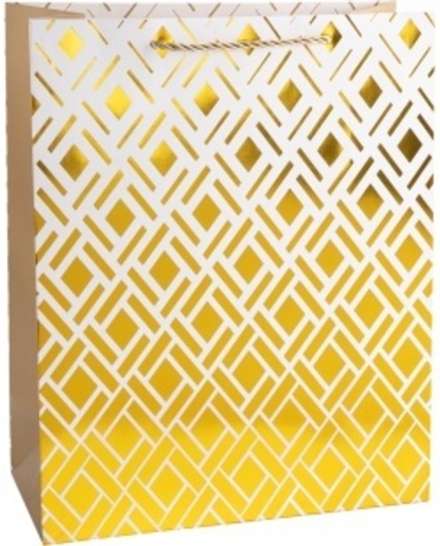 Пакет подарочный Эффектная серия Дизайн №3 Металлик 23*18*10 см.