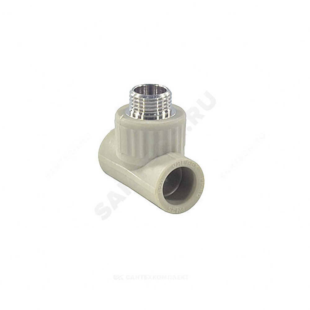 Тройник PP-R комбинированный серый Дн 32х3/4" НР VALFEX 10128132Г